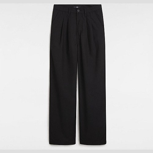 VANS Alder Relaxed Pleated Trousers (black) Women Black, Size 32