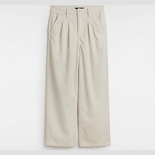 VANS Alder Relaxed Pleated Trousers (turtle Dove) Women Beige, Size 38