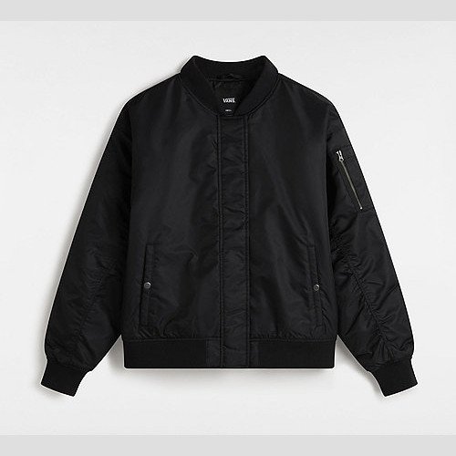 VANS Bennett Bomber Jacket (black) Women Black, Size XXS