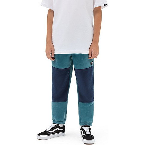 VANS Boys Color Block Fleece Pants (8-14 Years) (north Atlantic) Boys Green, Size XL