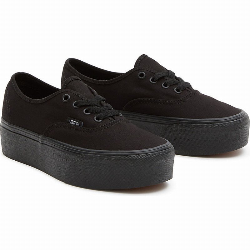 Black canvas vans womens best sale