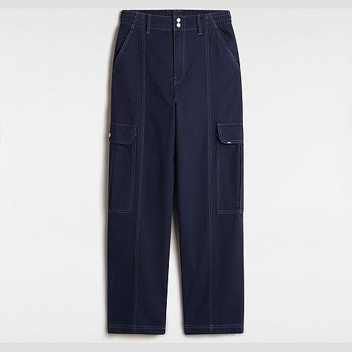 VANS Canvas Sidewalk Trousers (parisian Night) Women Blue, Size XXS