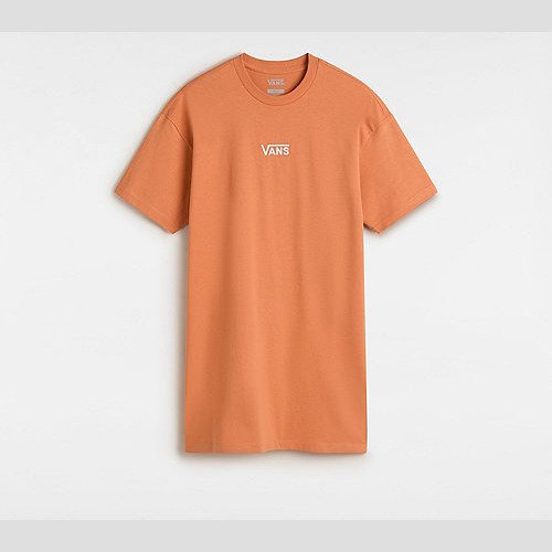 VANS Center Vee Tee Dress (carnelian) Women Orange, Size XXS