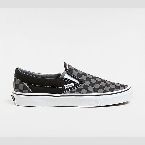 VANS Checkerboard Classic Slip-on Shoes (black/pewter Checkerboard) Unisex , Size 15