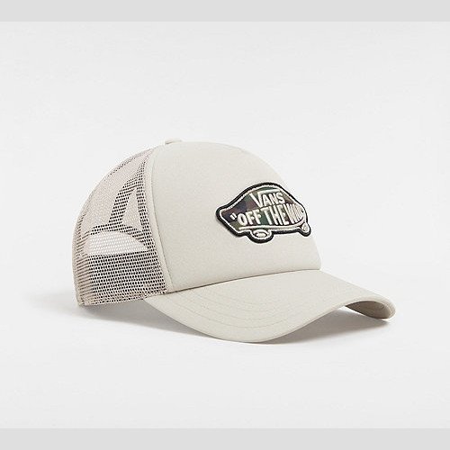 VANS Classic Patch Curved Bill Trucker Hat (elm) Unisex Beige, One Size