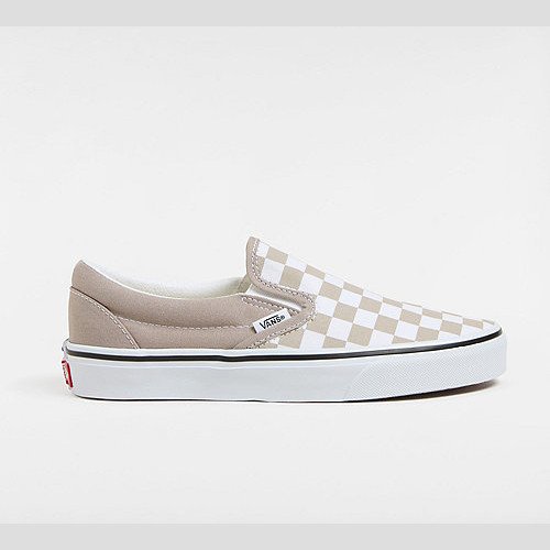 VANS Classic Slip-on Checkerboard Shoes (atmosphere) Unisex Beige, Size 12