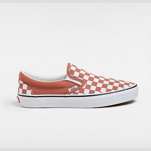 VANS Classic Slip-on Checkerboard Shoes (auburn) Unisex Orange, Size 12