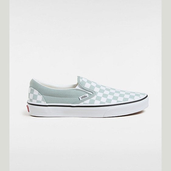 VANS Classic Slip-on Checkerboard Shoes (pure Grey) Unisex Grey, Size 12