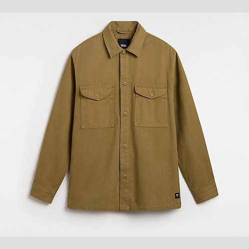 VANS Coldgroove Shacket (gothic Olive) Men Brown, Size XXL