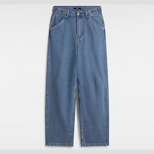 VANS Curbside Denim Trousers (stnwsh) Women Blue, Size 32