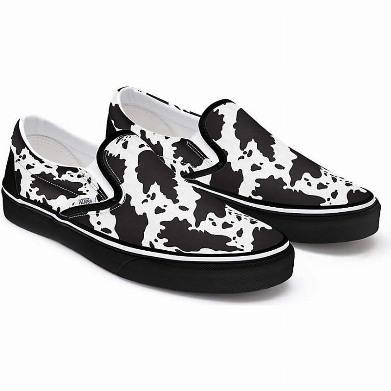 vans slip on cow