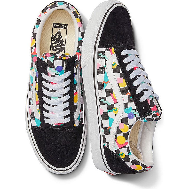 Vans rainbow checkerboard old on sale skool