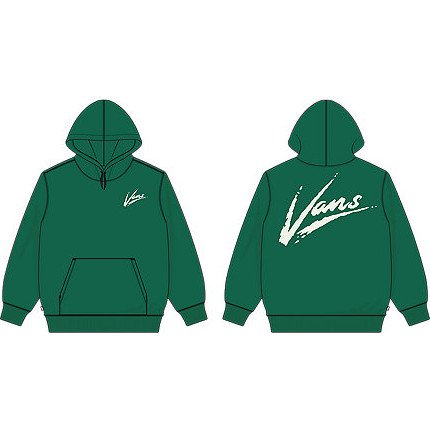 VANS Dettori Loose Pullover Hoodie (verdant Green) Men Green, Size XXL