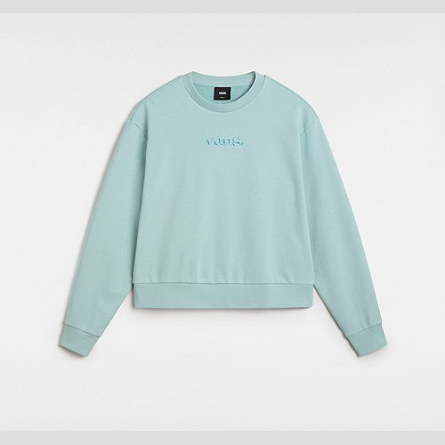 VANS Essential Relaxed Fit Sweatshirt (gray Mist) Women Blue, Size XS