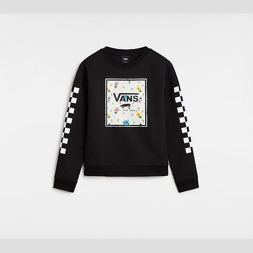 VANS Girls Bloomer Boxed Crew Sweatshirt (8-14 Years) (black) Girls Black, Size XL