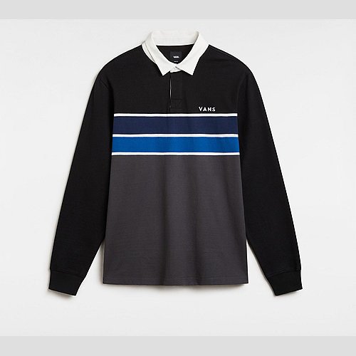 VANS Harrison Rugby Long Sleeve Knit (black/asphalt) Men Black, Size XXL