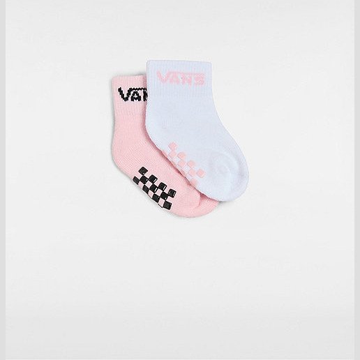 VANS Infant Drop V Classic Socks (2 Pairs) (powder Pink) Infant Pink, One Size