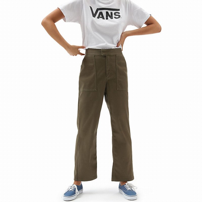 Vans pants shop womens olive