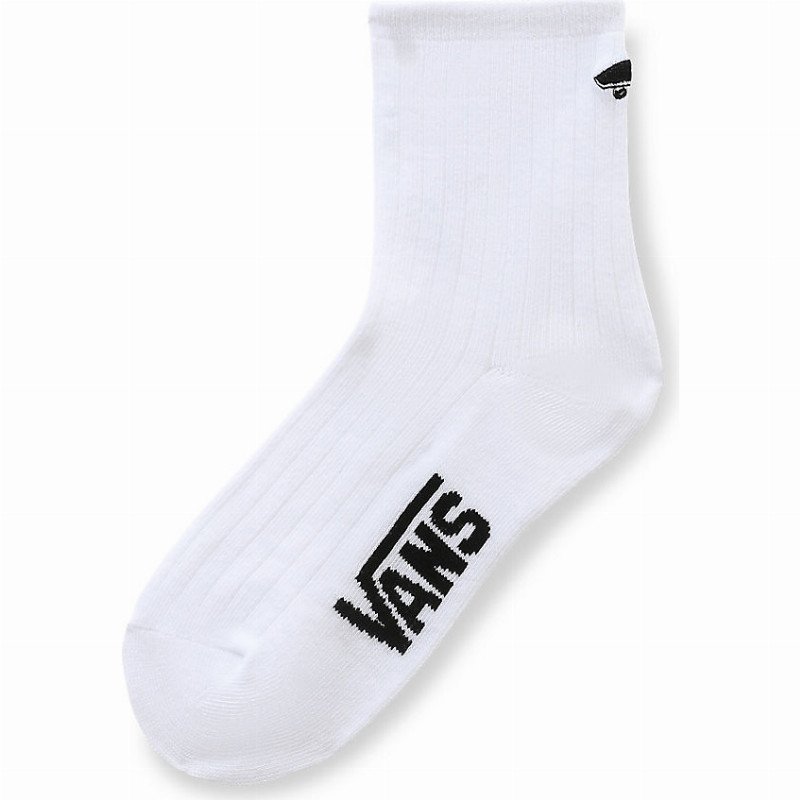 VANS Kickin It Crew Socks (1 Pair) (white) Women White, One Size