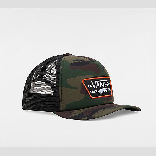 VANS Kids Full Patch Trucker Hat (classic Camo) Youth Green, One Size