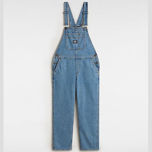 VANS Kids Groundwork Denim Overall (8-14 Years) (stonewash/blue) Girls Blue, Size XL