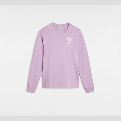 VANS Kids Healing Bloom Long Sleeve T-shirt (8-14 Years) (lavender Mist) Girls Lilac, Size XL