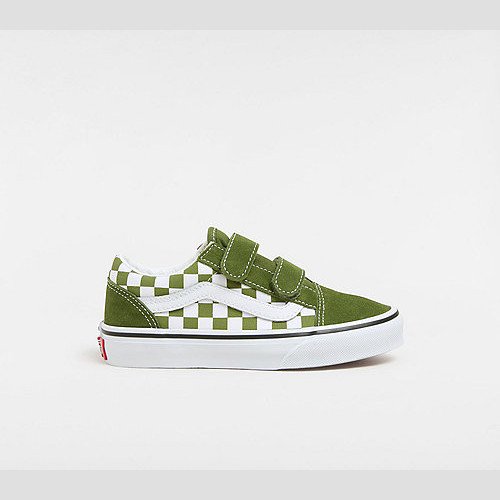 VANS Kids Old Skool Hook And Loop Shoes (4-8 Years) (pesto) Kids Green, Size 13