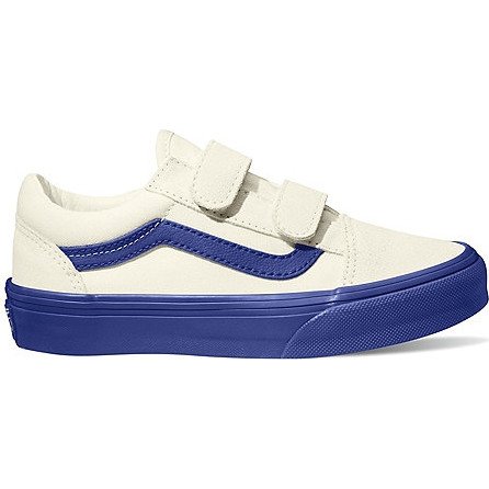 VANS Kids Old Skool Hook And Loop Shoes (4-8 Years) (surf The Web) Kids Blue, Size 13