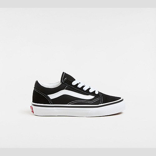 VANS Kids Old Skool Shoes (4-8 Years) (black/true Whit) Kids Black, Size 13