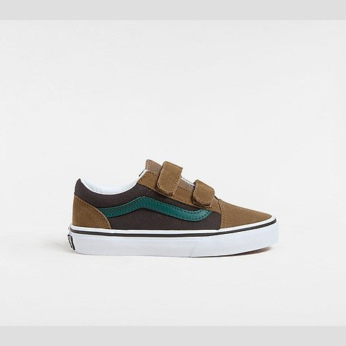 VANS Kids Old Skool Shoes (4-8 Years) (brown/multi) Kids Brown, Size 13