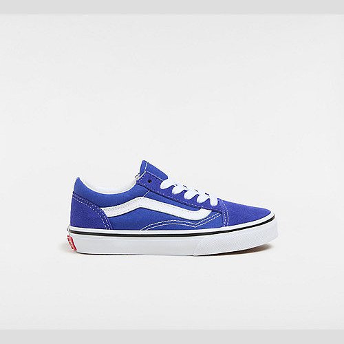 VANS Kids Old Skool Shoes (4-8 Years) (surf The Web) Kids Blue, Size 13