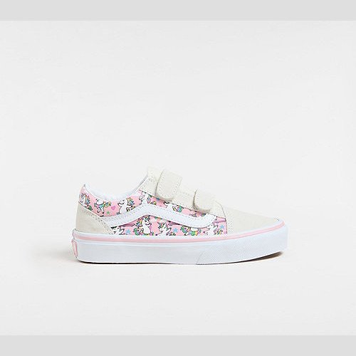 VANS Kids Old Skool V Unicorn Shoes (4-8 Years) (marshmallow/pin) Kids White, Size 13