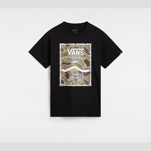 VANS Kids Print Box T-shirt (8-14 Years) (black/bungee Co) Boys Brown, Size XL