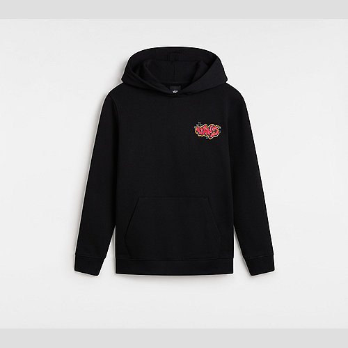 VANS Kids Tagged Pullover Hoodie (8-14 Years) (black) Boys Black, Size XL