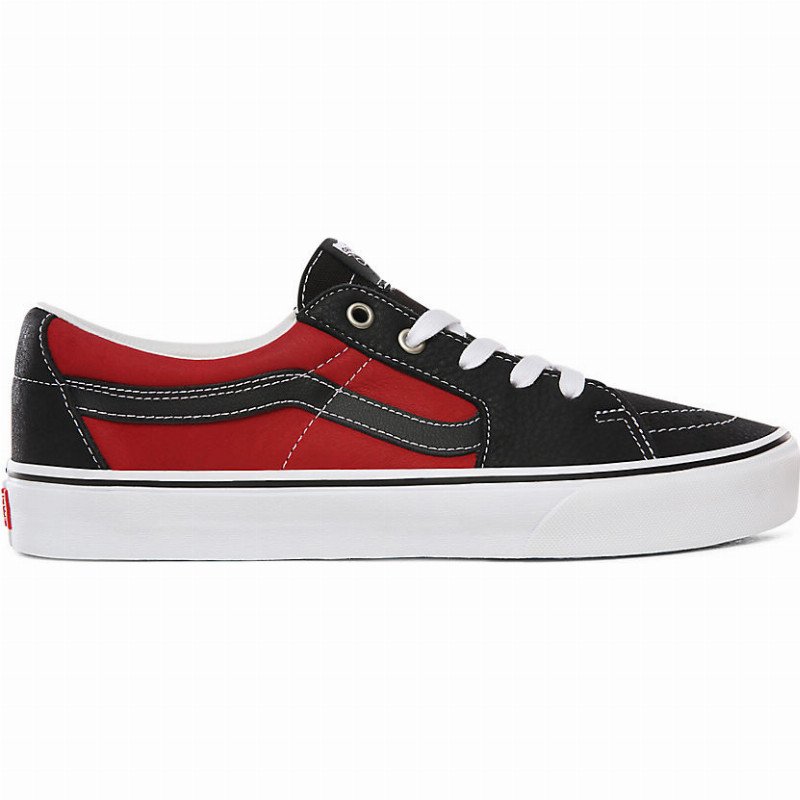 Vans hot sale leather red