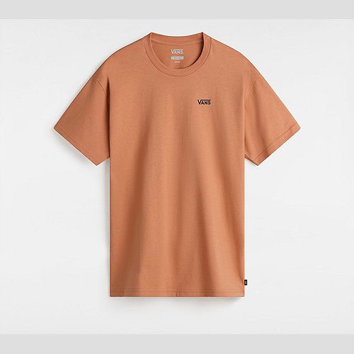 VANS Left Chest Logo T-shirt (carnelian) Women Orange, Size XXS