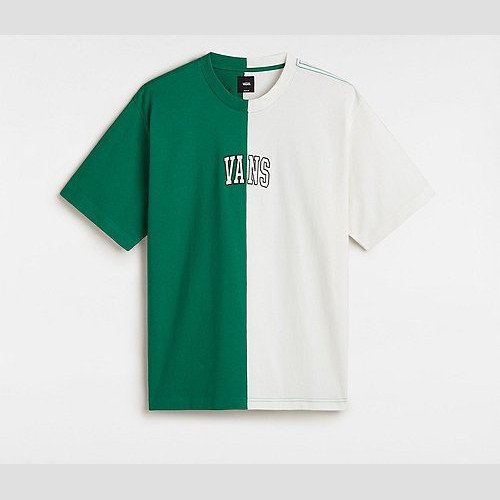 VANS Logo Vintage Colorblock T-shirt (marshmallow/ver) Men White, Size XXL