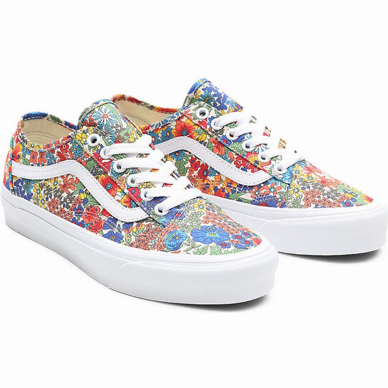 Vans MADE WITH LIBERTY FABRIC OLD SKOOL TAPERED SHOES LIBERTY FABRICS MULTI YELLOW FLORAL WOMEN MULTICOLOUR