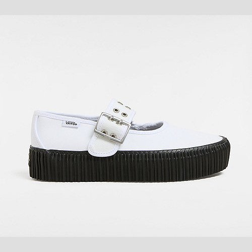 VANS Mary Jane Creeper Shoes (white/black) Unisex White, Size 12