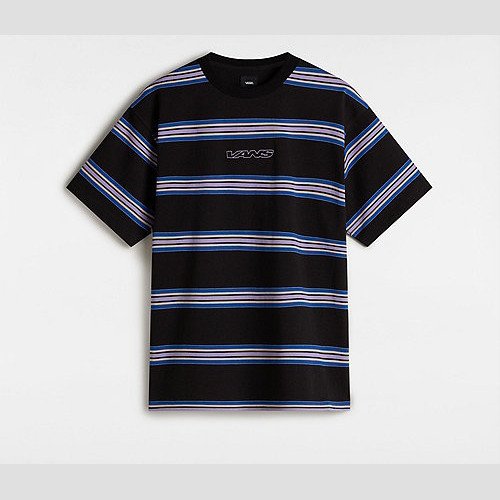 VANS Mesa Stripe T-shirt (black/true Blue) Men Black, Size XXL