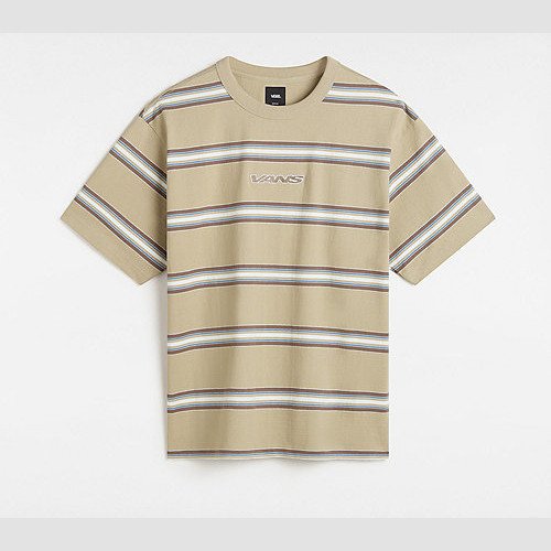 VANS Mesa Stripe T-shirt (elm) Men Beige, Size XXL