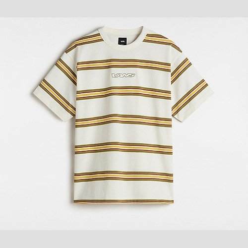 VANS Mesa Stripe T-shirt (marshmallow/lod) Men White, Size XXL