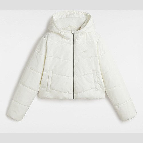 VANS Mte Foundry Crop Puff Hood Jacket (marshmallow) Women White, Size XXS