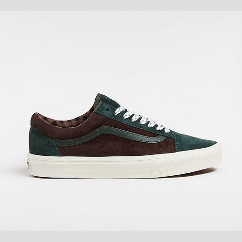 VANS Old Skool Pig Suede Shoes (scarab) Unisex Green, Size 12