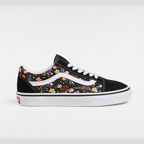 VANS Old Skool Shoes (black Floral) Unisex Black, Size 12