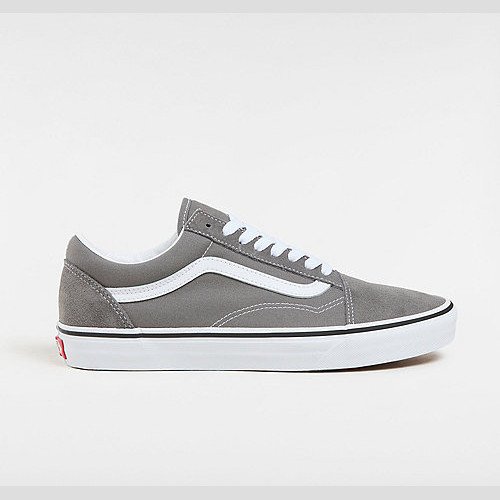 VANS Old Skool Shoes (pewter/truwhite) Unisex Grey, Size 12