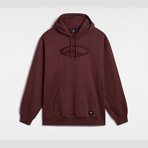 VANS Vans Oval Loose Pullover Hoodie (bitter Chocolat) Men Brown, Size XXL