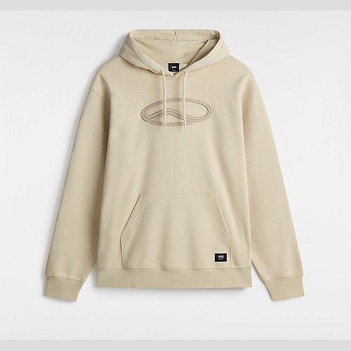 VANS Vans Oval Loose Pullover Hoodie (oatmeal) Men Beige, Size XXL