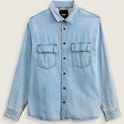 VANS Palmhill Denim Shirt (faded Denim) Unisex Blue, Size XXL