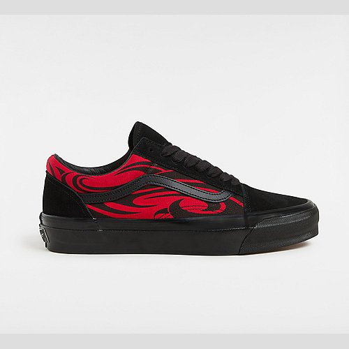 VANS Premium Old Skool Shoes (black/red) Unisex Black, Size 12